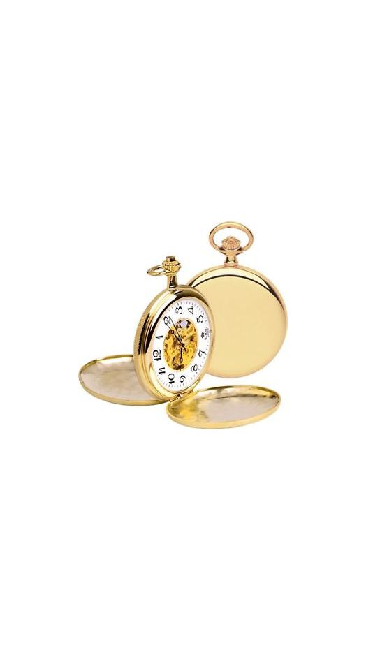 Double hunter gold pocket watch